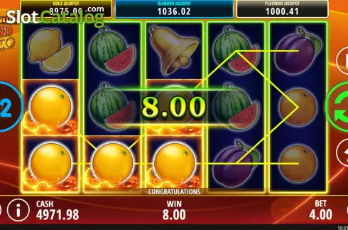 Οθόνη4. Fruits and Stars 20 Deluxe Κουλοχέρης 