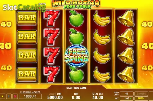 Οθόνη2. Wild Hot 40 Free Spins Κουλοχέρης