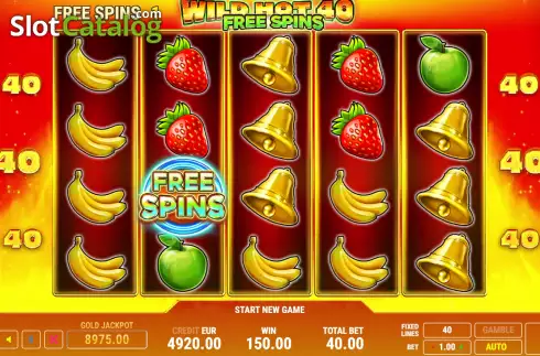Οθόνη8. Wild Hot 40 Free Spins Κουλοχέρης