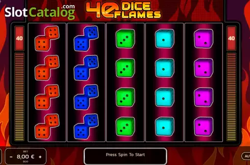 Οθόνη2. 40 Dice Flames Κουλοχέρης