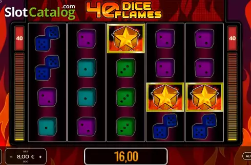 Οθόνη4. 40 Dice Flames Κουλοχέρης
