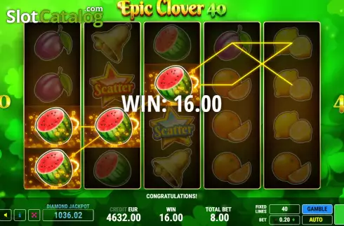 Οθόνη3. Epic Clover 40 Κουλοχέρης