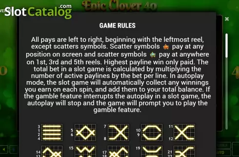 Οθόνη6. Epic Clover 40 Κουλοχέρης