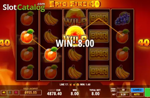 Οθόνη4. Epic Fire 40 Κουλοχέρης 