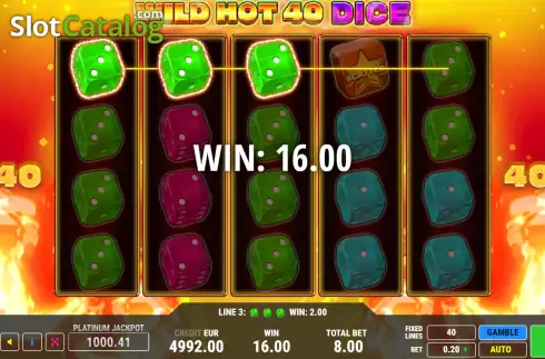 Οθόνη3. Wild Hot 40 Dice Κουλοχέρης