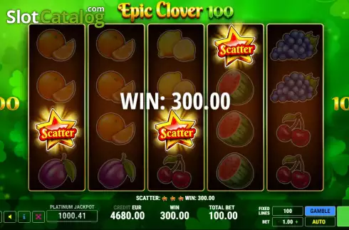 Οθόνη3. Epic Clover 100 Κουλοχέρης