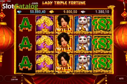 Οθόνη2. Lady Triple Fortune Κουλοχέρης 
