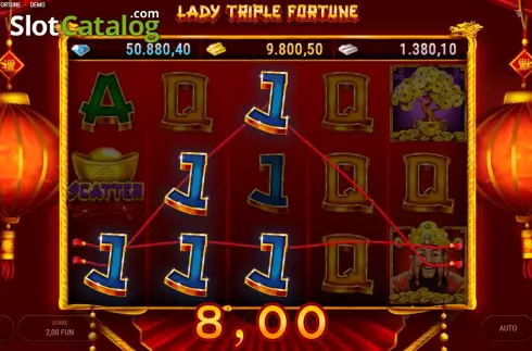 Οθόνη3. Lady Triple Fortune Κουλοχέρης 
