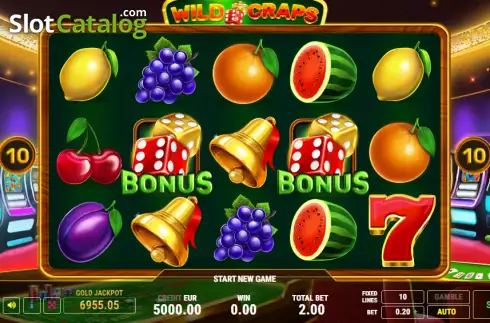 Οθόνη2. Wild Craps Κουλοχέρης