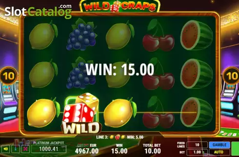 Οθόνη3. Wild Craps Κουλοχέρης