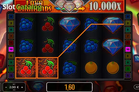 Οθόνη3. Lava Diamonds Κουλοχέρης