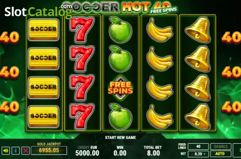 Οθόνη2. Soccer Hot 40 Free Spins Κουλοχέρης