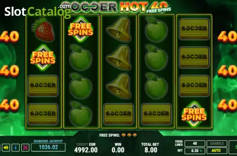 Οθόνη3. Soccer Hot 40 Free Spins Κουλοχέρης