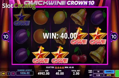 Οθόνη3. Quick Win Crown 10 Κουλοχέρης