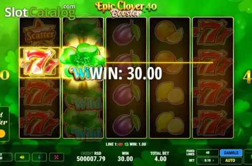 Οθόνη3. Epic Clover 40 Booster Κουλοχέρης 