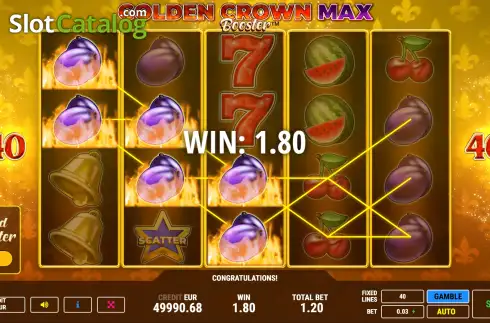 Οθόνη3. Golden Crown Max Booster Κουλοχέρης