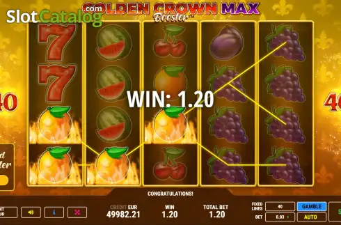 Οθόνη5. Golden Crown Max Booster Κουλοχέρης