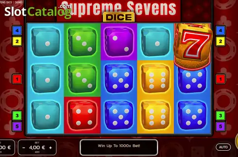 Οθόνη2. Supreme Sevens Dice Κουλοχέρης