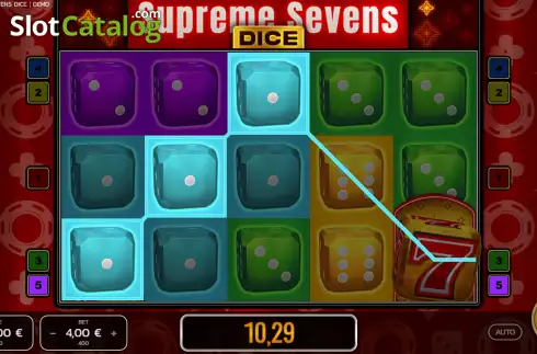 Οθόνη3. Supreme Sevens Dice Κουλοχέρης