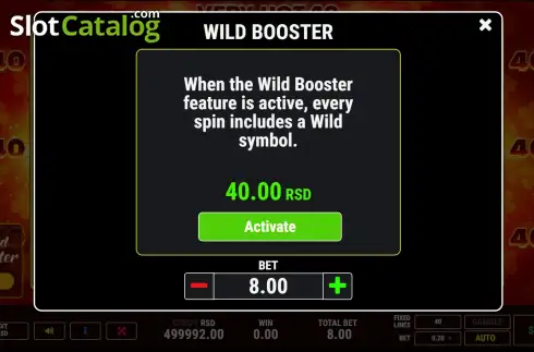 Οθόνη3. Very Hot 40 Booster Κουλοχέρης