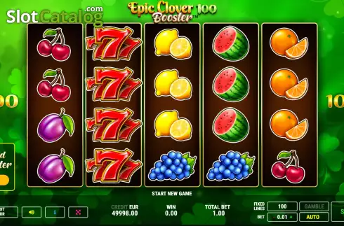 Οθόνη2. Epic Clover 100 Booster Κουλοχέρης
