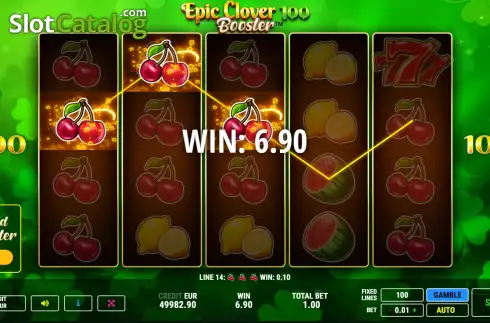 Οθόνη3. Epic Clover 100 Booster Κουλοχέρης