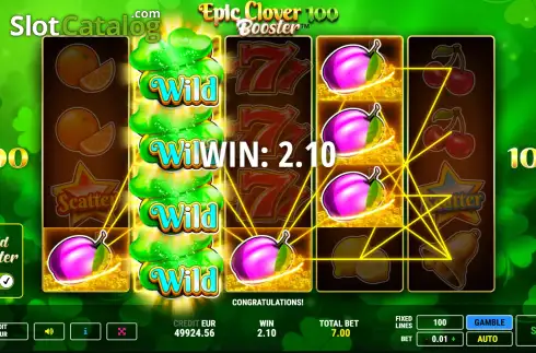 Οθόνη7. Epic Clover 100 Booster Κουλοχέρης