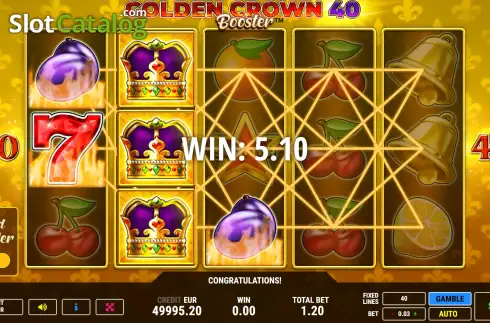 Οθόνη3. Golden Crown 40 Booster Κουλοχέρης