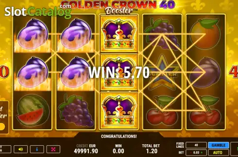 Οθόνη4. Golden Crown 40 Booster Κουλοχέρης