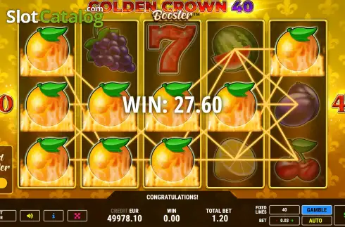 Οθόνη5. Golden Crown 40 Booster Κουλοχέρης