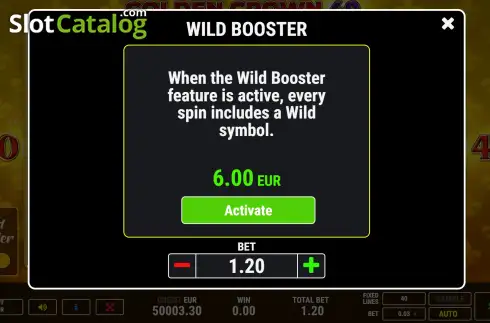 Οθόνη6. Golden Crown 40 Booster Κουλοχέρης