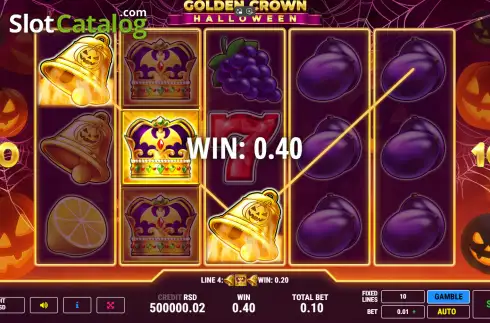 Οθόνη3. Golden Crown Halloween Κουλοχέρης 