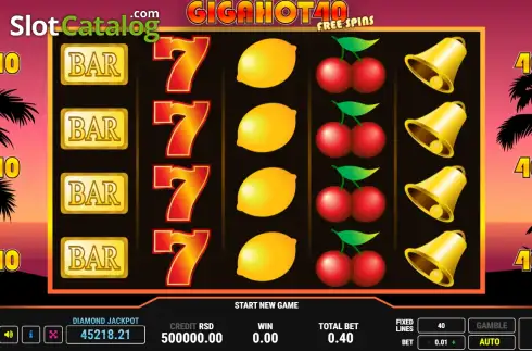 Οθόνη2. Giga Hot 40 Free Spins Κουλοχέρης