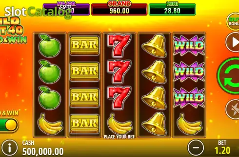 Οθόνη2. Wild Hot 40 Hold and Win Κουλοχέρης