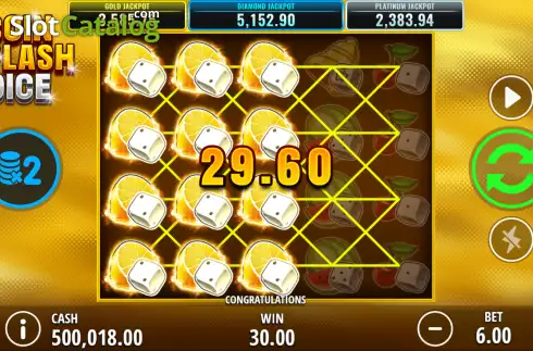 Οθόνη3. Coin Splash Dice Κουλοχέρης