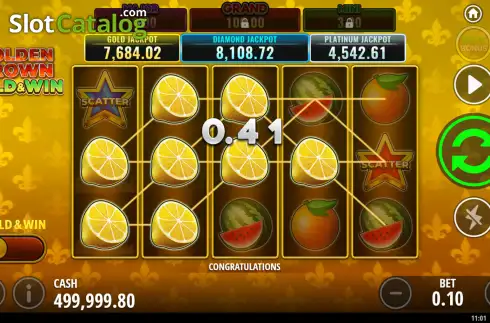 Οθόνη3. Golden Crown Hold & Win Κουλοχέρης 