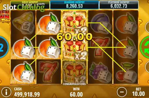 Οθόνη3. Golden Crown Extreme Dice Κουλοχέρης