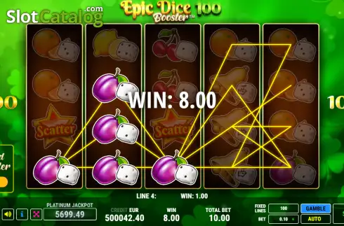 Οθόνη3. Epic Dice 100 Booster Κουλοχέρης