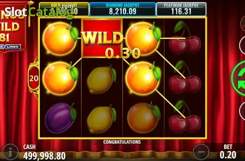 Οθόνη3. Bonus Wild 81 Extralines Κουλοχέρης