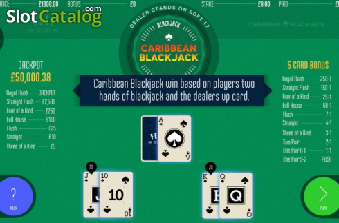 Οθόνη2. Caribbean Blackjack (Felt) Κουλοχέρης