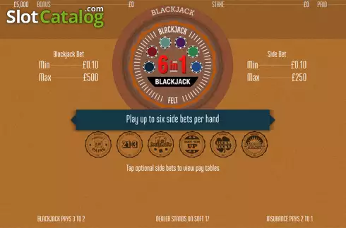 Οθόνη2. 6 in 1 Blackjack (Felt Gaming) Κουλοχέρης