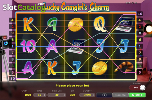 Οθόνη2. Lucky Camgirls Charm Κουλοχέρης