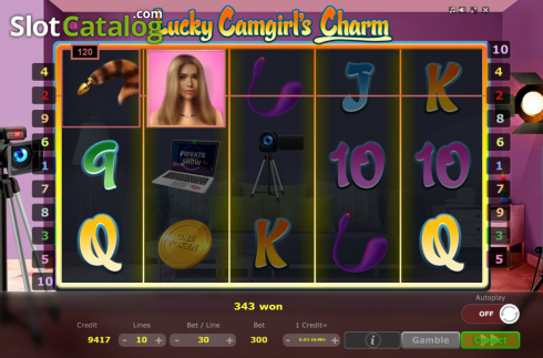 Οθόνη3. Lucky Camgirls Charm Κουλοχέρης