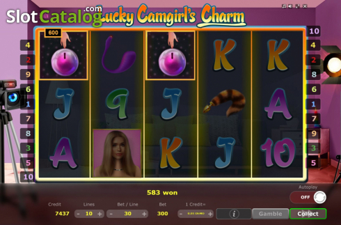 Οθόνη5. Lucky Camgirls Charm Κουλοχέρης