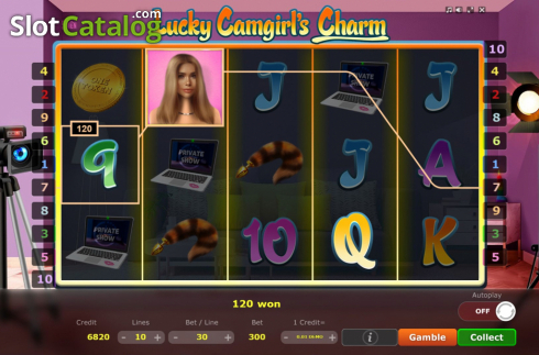 Οθόνη6. Lucky Camgirls Charm Κουλοχέρης