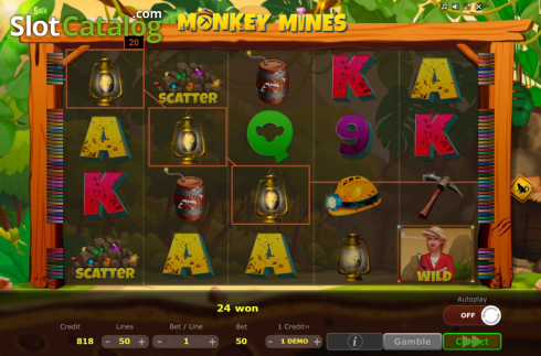 Οθόνη5. Monkey Mines Κουλοχέρης
