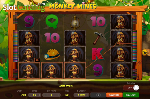 Οθόνη7. Monkey Mines Κουλοχέρης