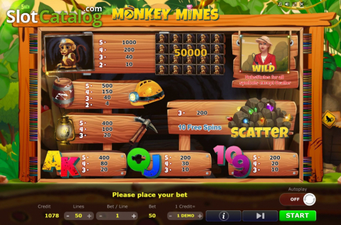 Οθόνη8. Monkey Mines Κουλοχέρης