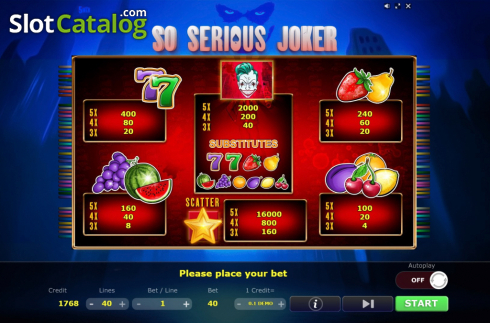 Οθόνη7. So Serious Joker Κουλοχέρης