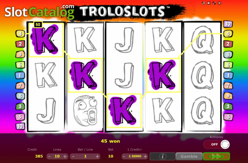 Οθόνη3. Troloslots Κουλοχέρης